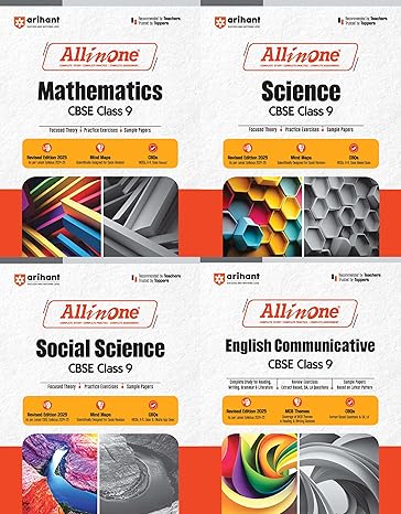 All In One Science, Social Science, Mathematics, English Communication, Class 9th Based On Latest NCERT For CBSE Exams 2025